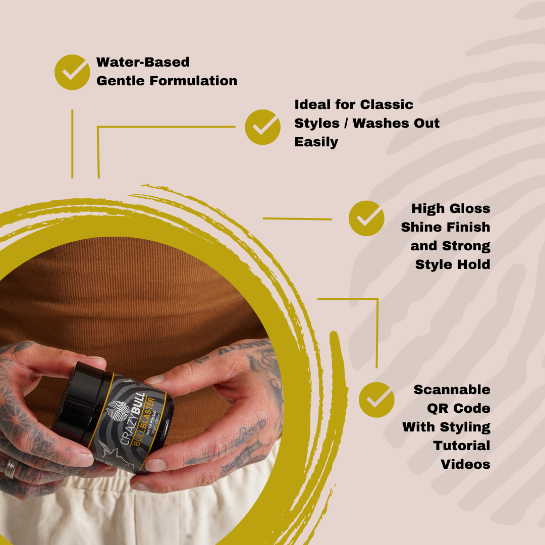 Bull Blaster Strong Hold Water Pomade (6 Pack)